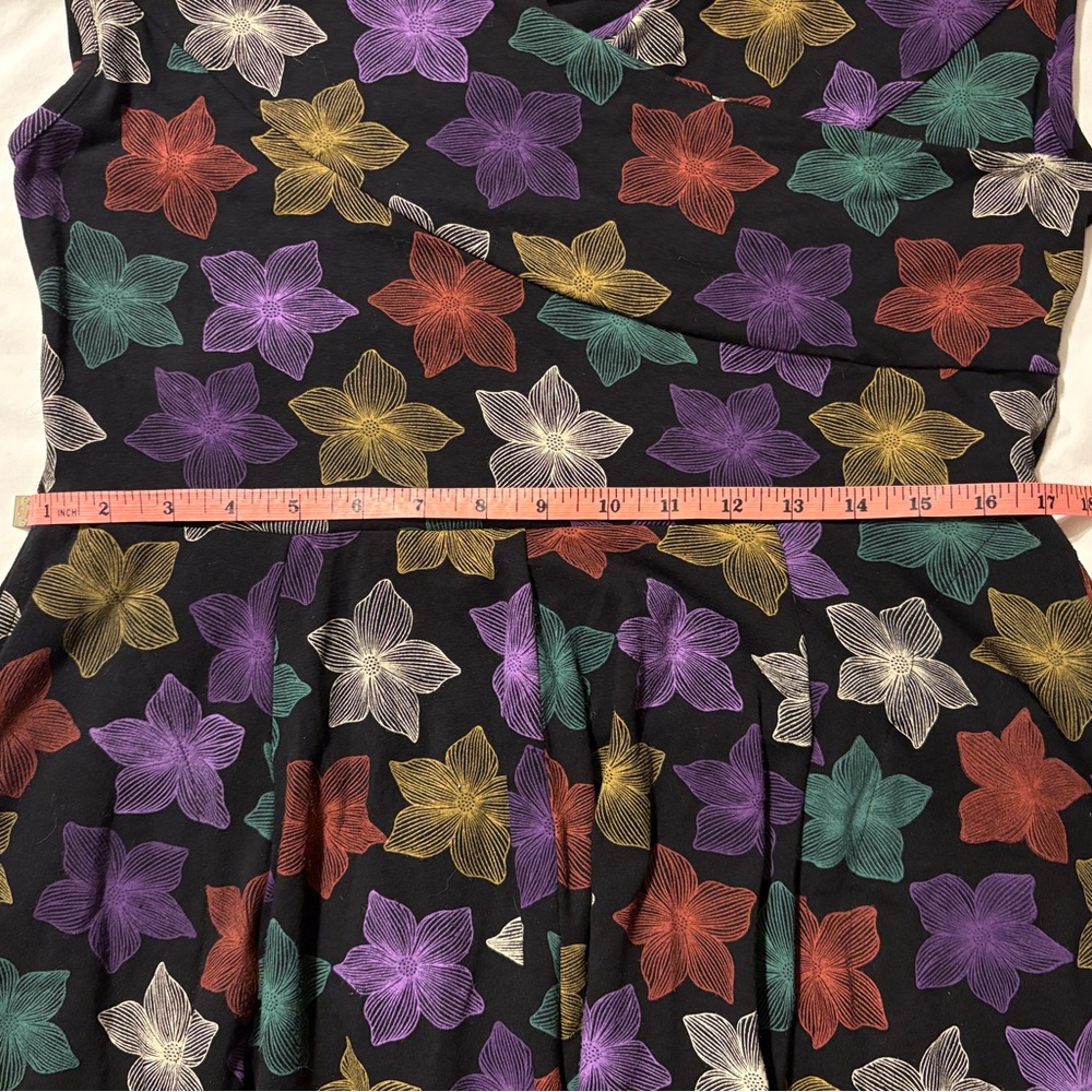 Effie's Heart Black and Purple Sundress V-Neck Sleeveless - Picture 7 of 7